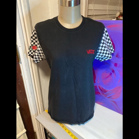 Vintage Vans black T-shirt size small retro Y2K - Picture 1 of 10